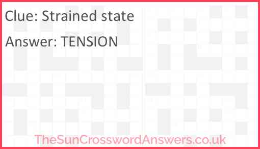 Strained state Answer