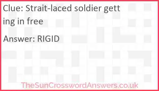 Strait-laced soldier getting in free Answer