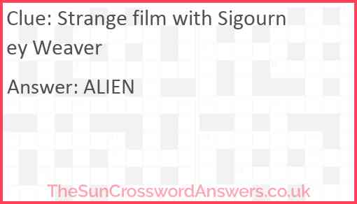 Strange film with Sigourney Weaver Answer