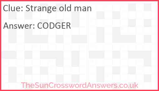 Strange old man Answer