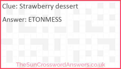 Strawberry dessert Answer
