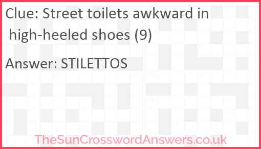 Street toilets awkward in high-heeled shoes (9) Answer