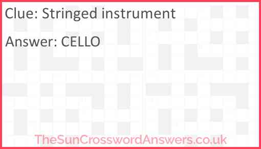 Stringed instrument Answer