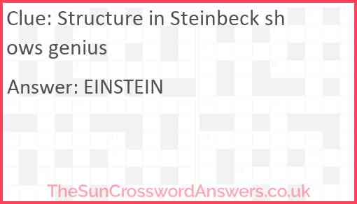 Structure in Steinbeck shows genius Answer