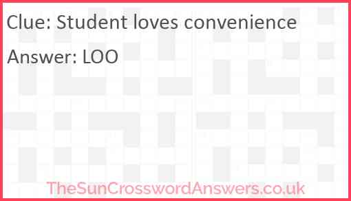 Student loves convenience Answer