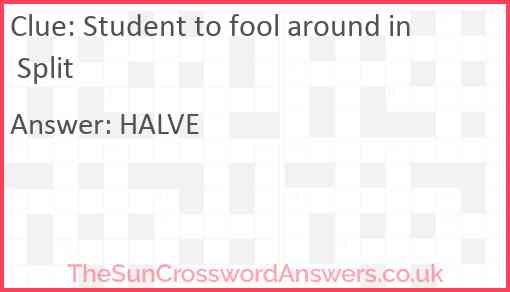Student to fool around in Split Answer