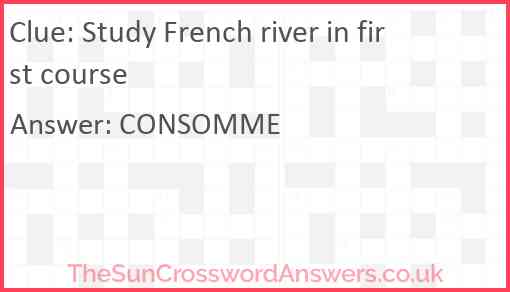 Study French river in first course Answer