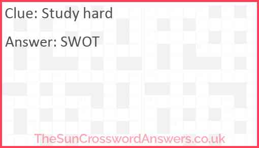 Study hard Answer