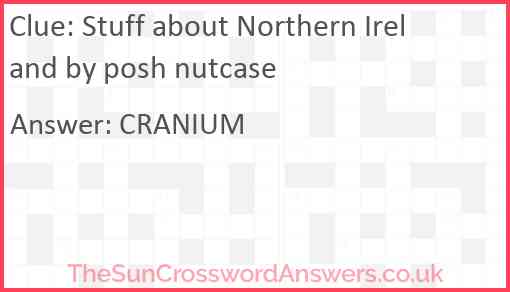 Stuff about Northern Ireland by posh nutcase Answer