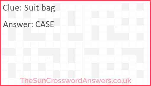 Suit bag Answer