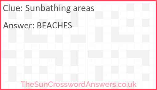 Sunbathing areas Answer