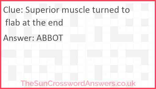 Superior muscle turned to flab at the end Answer