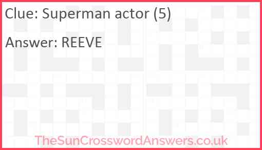 Superman actor (5) Answer