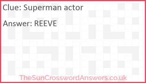 Superman actor Answer