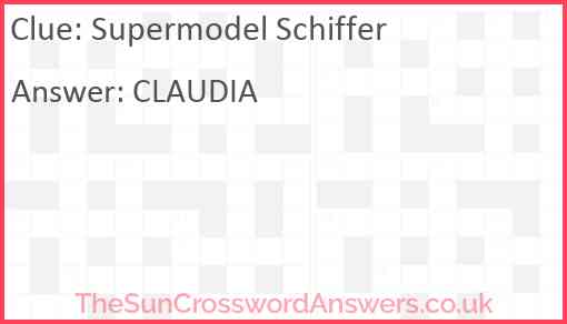 Supermodel Schiffer Answer