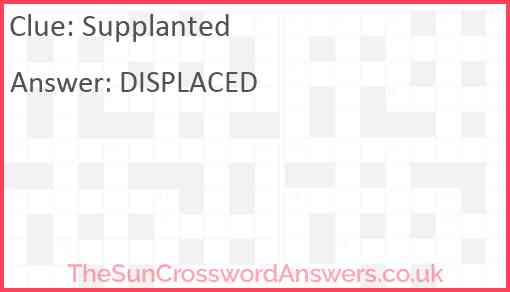 Supplanted Answer