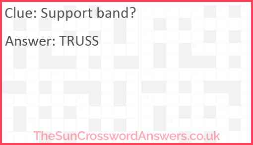 Support band? Answer