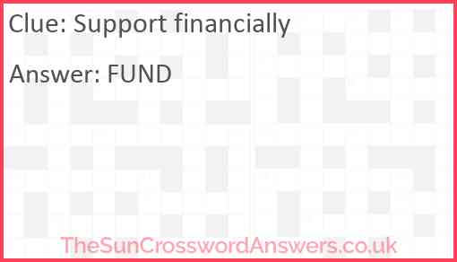 Support financially Answer