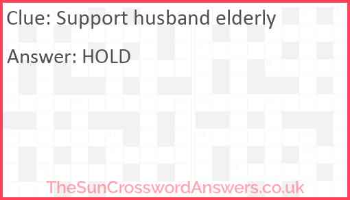 Support husband elderly Answer