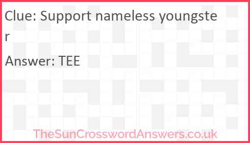 Support nameless youngster Answer