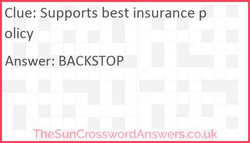 Supports best insurance policy Answer
