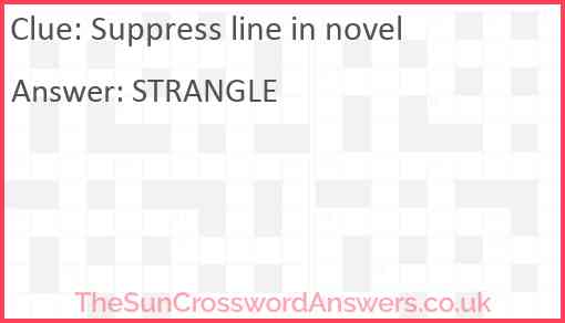 Suppress line in novel Answer