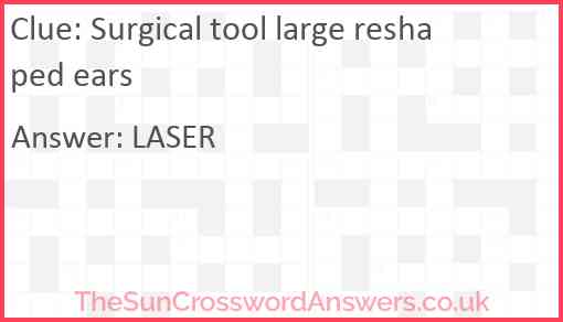 Surgical tool large reshaped ears Answer