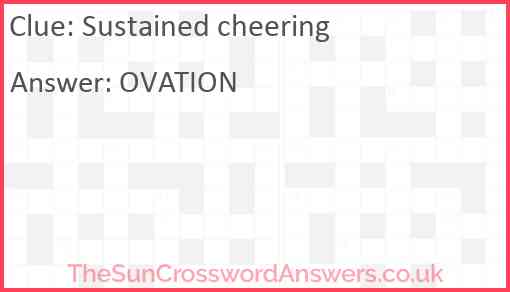 Sustained cheering Answer