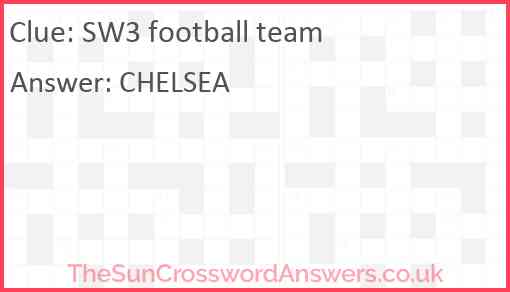 SW3 football team Answer
