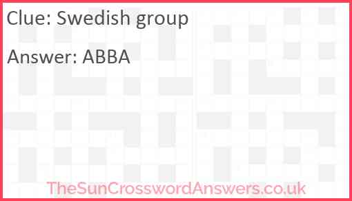 Swedish group Answer