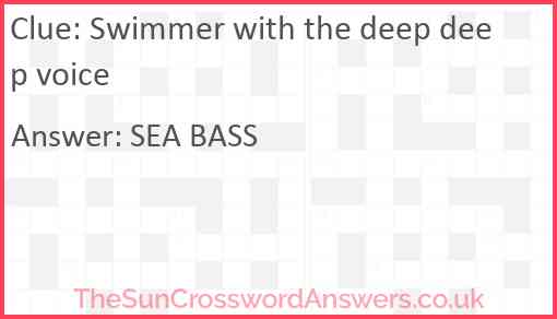 Swimmer with the deep deep voice Answer