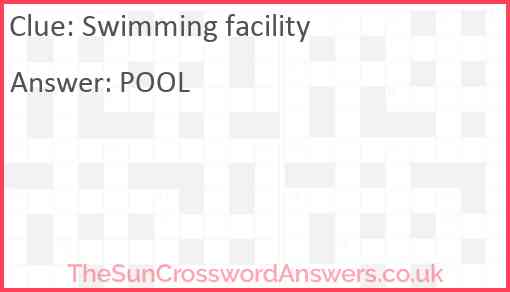 Swimming facility Answer