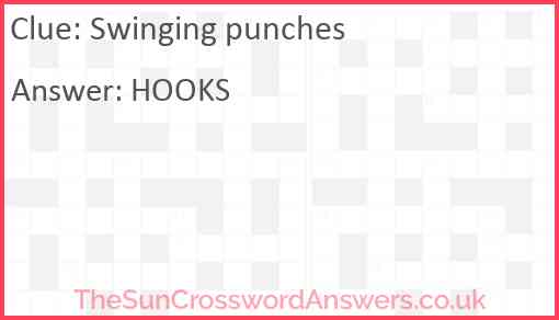 Swinging punches Answer