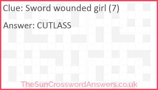 Sword wounded girl (7) Answer