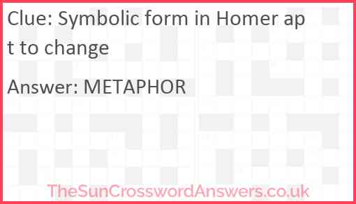 Symbolic form in Homer apt to change Answer