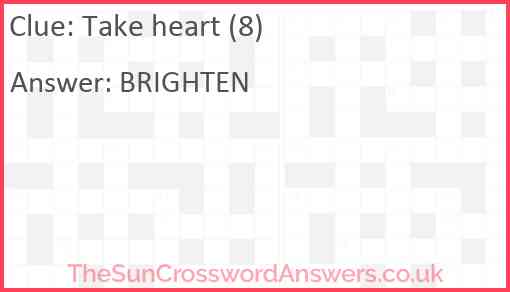 Take heart (8) Answer