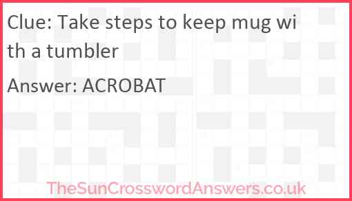 Take steps to keep mug with a tumbler Answer