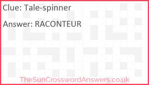 Tale-spinner Answer