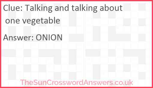 Talking and talking about one vegetable Answer