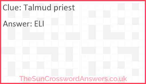Talmud priest Answer