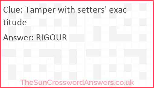 Tamper with setters' exactitude Answer