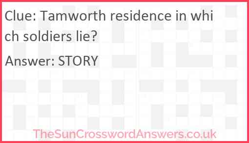 Tamworth residence in which soldiers lie? Answer