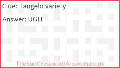 Tangelo variety Answer
