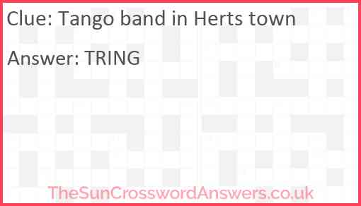 Tango band in Herts town Answer