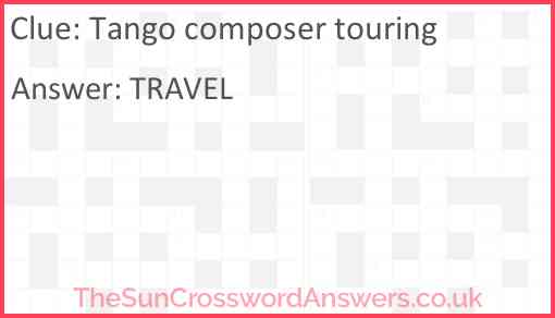 Tango composer touring Answer