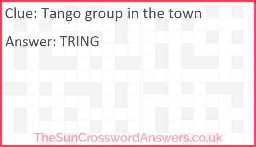 Tango group in the town Answer