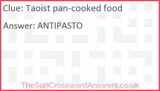 Taoist pan-cooked food Answer