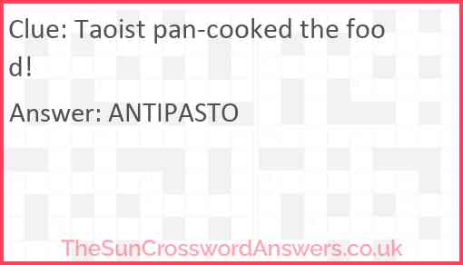 Taoist pan-cooked the food! Answer
