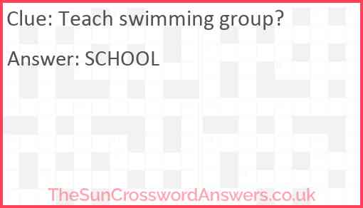 Teach swimming group? Answer