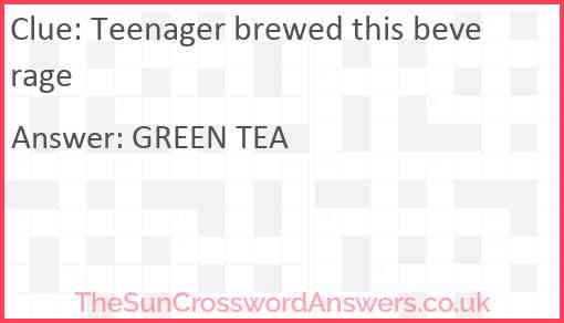 Teenager brewed this beverage Answer
